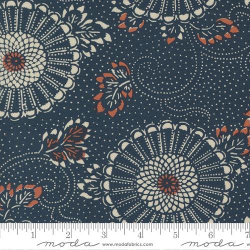MODA Indigo Blooming - 48090-16 Midnight - Cotton Fabric