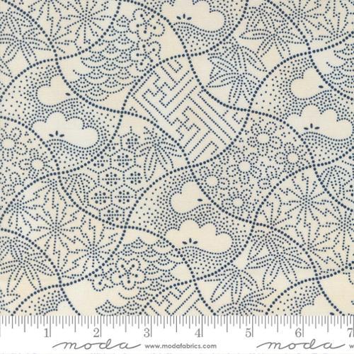 MODA Indigo Blooming - 48094-18 Sand Midnight - Cotton Fabric