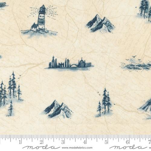 MODA Longshore Bucket List - 24610-12 Flag - Cotton Fabric
