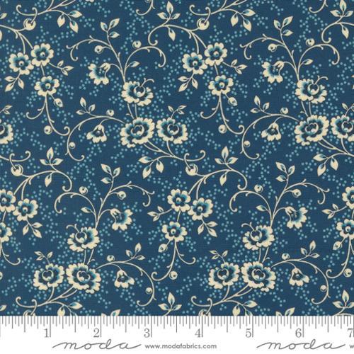 MODA Lydia's Lace - 31683-16 Indigo - Cotton Fabric