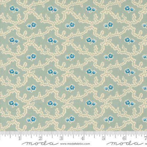 MODA Lydia's Lace - 31686-17 Aqua - Cotton Fabric