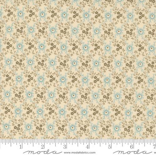 MODA Lydia's Lace - 31687-12 Biscuit Aqua - Cotton Fabric