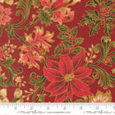 MODA Merry Manor 2025 - 33860-12M Crimson - Cotton Metallic Fabric