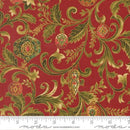 MODA Merry Manor 2025 - 33861-12M Crimson - Cotton Metallic Fabric