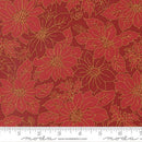 MODA Merry Manor 2025 - 33862-12M Crimson - Cotton Metallic Fabric