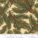 MODA Merry Manor 2025 - 33863-11M Cream - Cotton Metallic Fabric