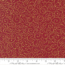 MODA Merry Manor 2025 - 33865-12M Crimson - Cotton Metallic Fabric