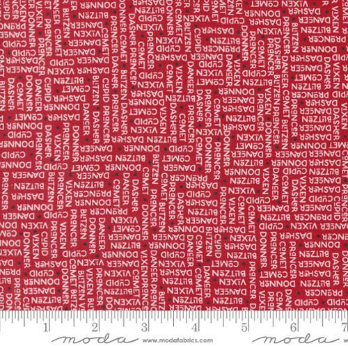 MODA On Dasher The Herd - 55663-12 Red - Cotton Fabric