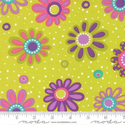 MODA Pick Me Flower Power - 22497-15 Lime - Cotton Fabric