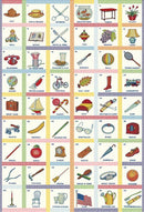 MODA Picture Perfect 30" x 44" Flash Cards Panel 21800-11 Ivory - Cotton Fabric