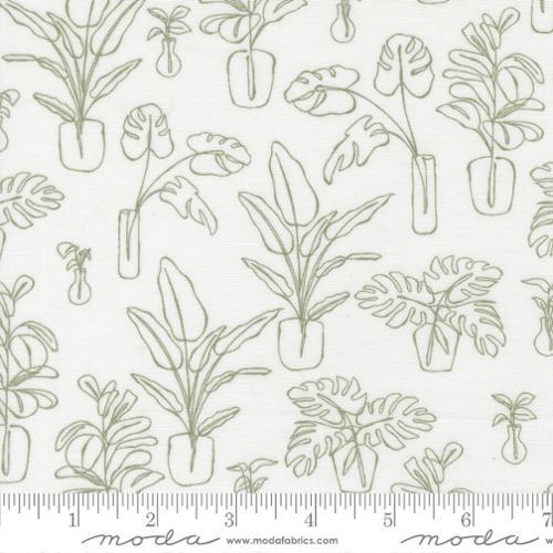 MODA Potted Indoor Jungle - 26143-11 Cream - Cotton Fabric
