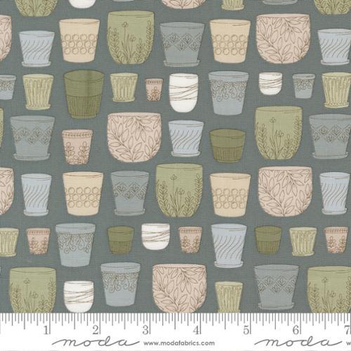 MODA Potted Pots - 26141-17 Ocean - Cotton Fabric
