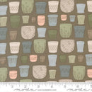 MODA Potted Pots - 26141-21 Charcoal - Cotton Fabric