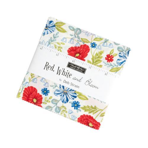 MODA Red White And Bloom Charm Pack - 56110PP - Precut