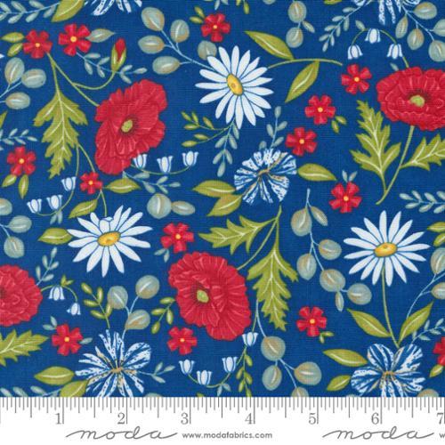 MODA Red White and Bloom - 56110-12 Midnight Blue - Cotton Fabric