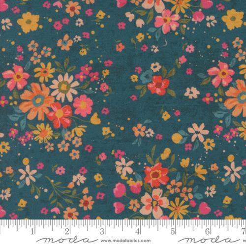 MODA Sagewood Rosemary - 11951-16 Peacock - Cotton Fabric