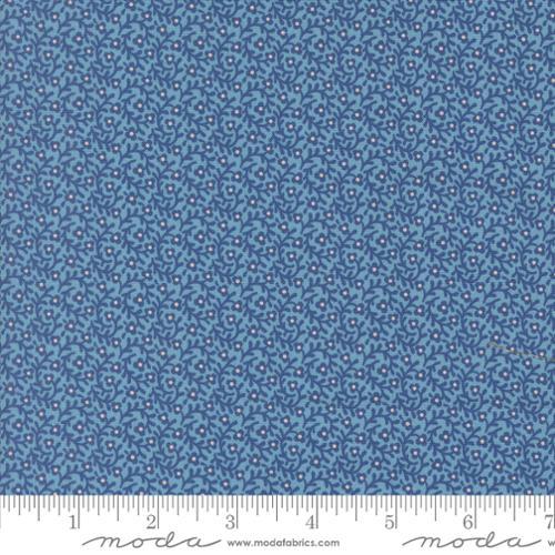MODA Sally's Stitches - 31714-13 Prussian Blue - Cotton Fabric