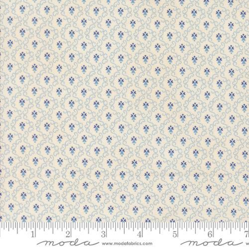 MODA Sally's Stitches - 31716-14 Blue Sky - Cotton Fabric