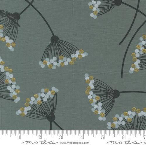 MODA Shimmer - 1840-14M Smoke - Cotton Metallic Fabric