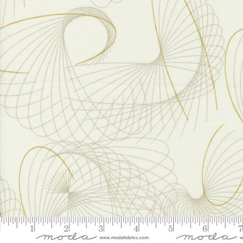 MODA Shimmer - 1841-11M Ivory - Cotton Metallic Fabric