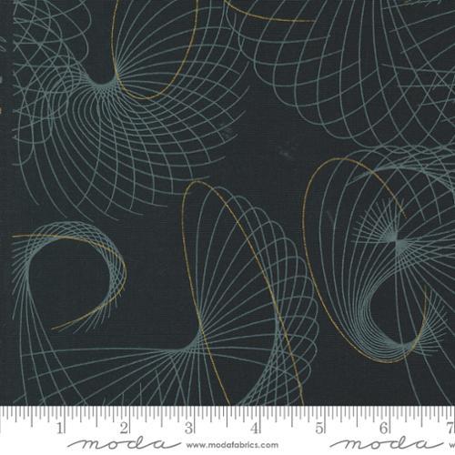 MODA Shimmer - 1841-15M Ebony - Cotton Metallic Fabric