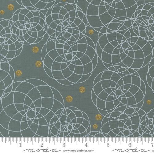 MODA Shimmer - 1842-14M Smoke - Cotton Metallic Fabric