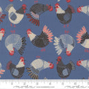 MODA The Henhouse - 48433-19 Cobalt - Cotton Fabric
