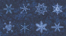 MODA Winter Chill Panel - 48109-11 Midnight - Cotton Fabric