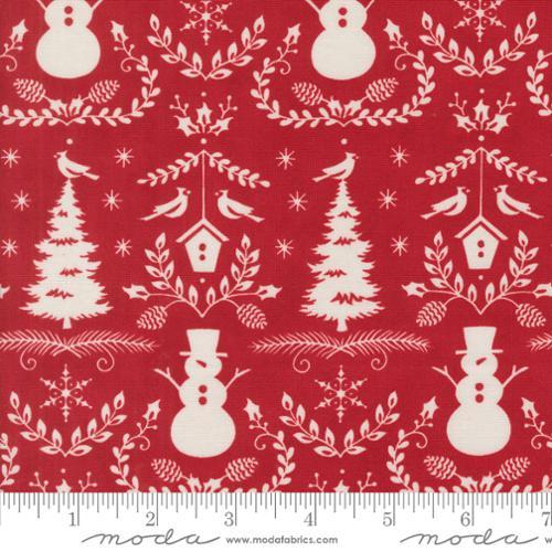 MODA Winter Friends - 56133-17 Berry Red - Cotton Fabric