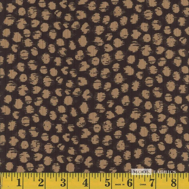 MOOK 8x3 Rib Abstract Dot - 124457 Black/Tan - Polyester Dress Fabric