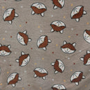 MOOK Fleece Flannel 2 Sided Fox - 134634 Beige - Fleece Flannel Fabric