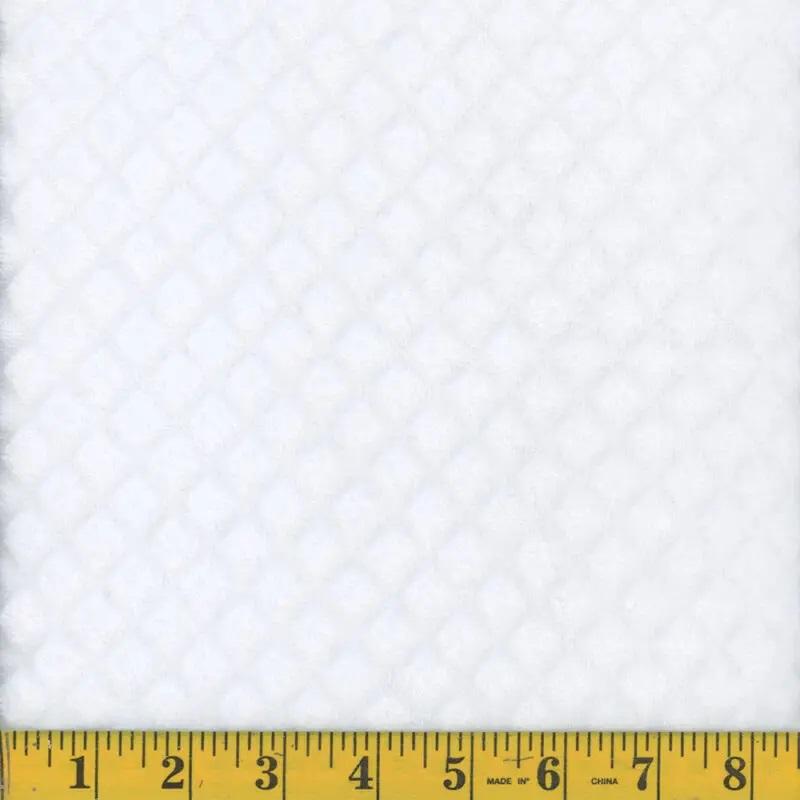 MOOK Fleece Flannel Diamond Clip - 134609 White - Fleece Flannel Fabric