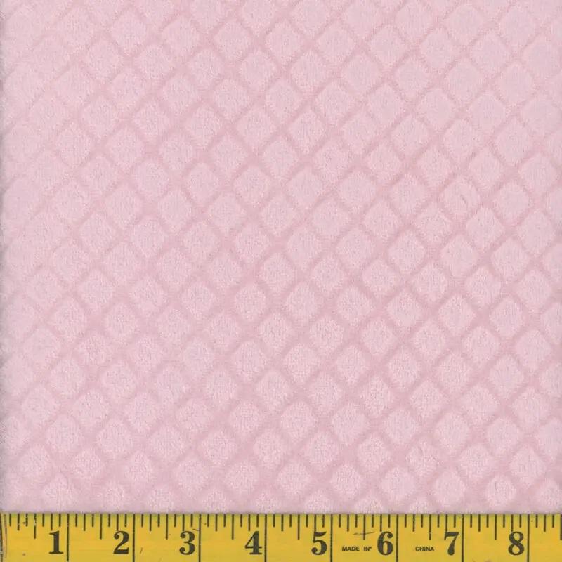 MOOK Fleece Flannel Diamond Clip - 134613 Chalk Pink - Fleece Flannel Fabric