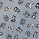 MOOK Fleece Flannel Dogs - 134637 Blue - Fleece Flannel Fabric