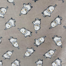 MOOK Fleece Flannel Elephants - 134639 Beige - Fleece Flannel Fabric