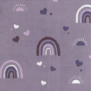 MOOK Fleece Flannel Rainbow - 133200 Purple - Fleece Flannel Fabric