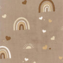 MOOK Fleece Flannel Rainbow - 133203 Beige - Fleece Flannel Fabric