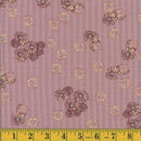MOOK Pointele Rib Floral - 127031 Dusty Rose - Dress & Apparel Fabric