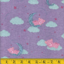 MOOK Sleeping Teddy - 141894 Lilac - Cotton Flannel Fabric