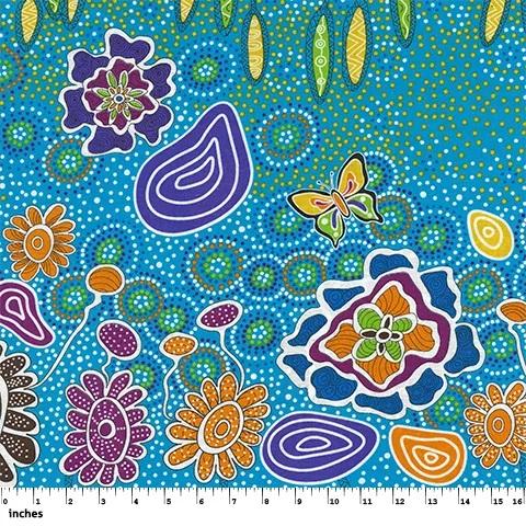 MS Summertime Rainforest - SRFBL Blue - Cotton Fabric