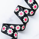 Moda Webbing Hot Pink Daisy - SSCWEB-56
