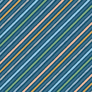 NCI Baby Dino Comfort Flannel Little Stripes - 14466F-56 Navy - Cotton Flannel Fabric