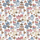 NCI Camelot Tea & Poetry Collection Afternoon Tea - 49240601-01 White - Cotton Fabric