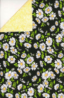 NCI Daisies Double Faced Quilted - 18387-ZYQ Black/Yellow - Polyester Fabric