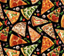 NCI Favorite Foods - 670-BLACK - Cotton Fabric