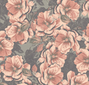 NCI Rosalind Grey Camellia Blossoms - 50250202-01 - Cotton Fabric
