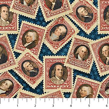 NCT America 250 - DP28369-49 Navy Multi - Cotton Fabric