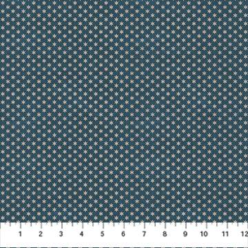 NCT Barn Quilts Ditsy - 27320-46 Blue - Cotton Fabric
