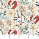 NCT Beach Therapy 25468-12 Sand Multi - Cotton Fabric