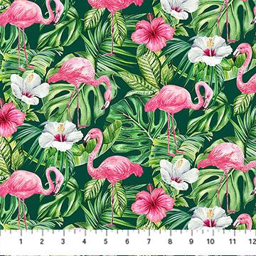 NCT Coastal Breeze - DP28557-78 Dark Green Multi - Cotton Fabric